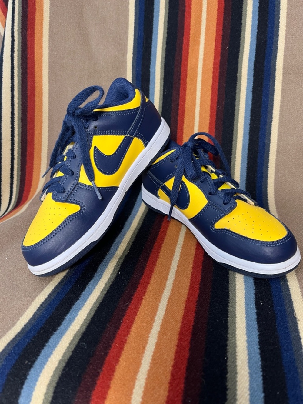 Nike Dunk Low Michigan Maize Blue Youth Size 3Y